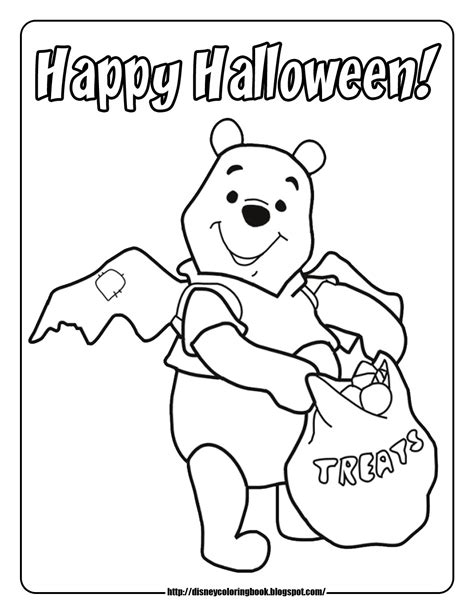 pooh  friends halloween   disney halloween coloring pages