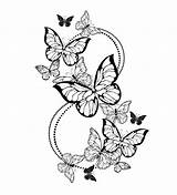 Butterflies Contour Downloadable sketch template