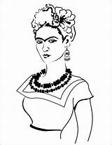 Frida Kahlo Cmy Imagui Gogh Khalo Minimalista Kalho Visit Ouvrir sketch template