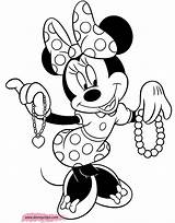 Minnie Coloring Mouse Pages Disney Book Necklaces Funstuff Disneyclips sketch template