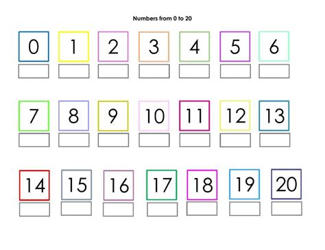 numbers   activity number words workbook  tutorial