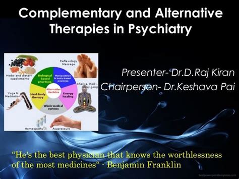 complementary and alternative therapies in psychiatry alternative