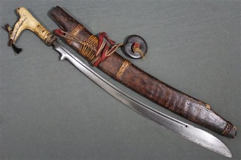 antique mandau sword  dayak people borneo indonesia  early