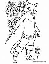 Puss Boots Coloring Pages Kitty Softpaws Drawing Print Colouring Dinokids Cartoon Girlfriend Getdrawings Disney Close sketch template