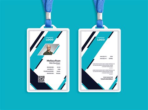 Creative Office Id Card Template Uplabs