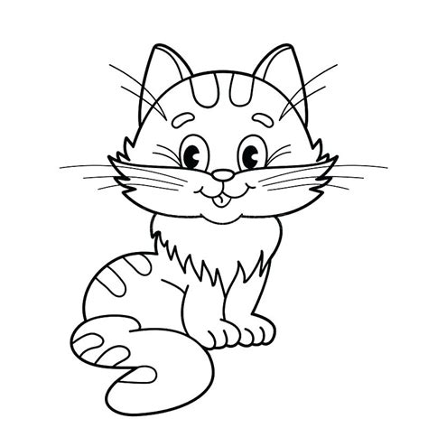 cat cartoon coloring pages  getdrawings