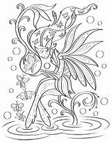 Coloring Fairies Pages Butterflies Fantasy Fairy Printable Butterfly Adult Museprintables Colouring Designs Choose Board sketch template