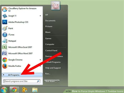 how to force unpin windows 7 taskbar icons 4 steps