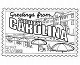 Carolina South Coloring State Sc Pages Printables Stamp Usa States Sheets sketch template