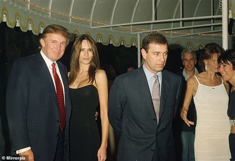 pictured prince andrew at a party with jeffrey epstein and donald