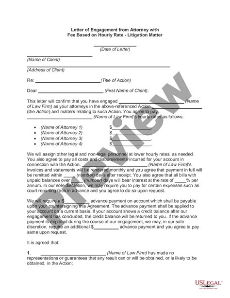 hillsborough florida letter  engagement  attorney  fee based