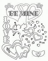 Valentines Coloring Pages Color Cute Printable Clipart Library Code Clip sketch template