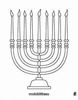 Hanukkah Candles Menorah Chanukah Template Menorahs Shabbat Hellokids sketch template