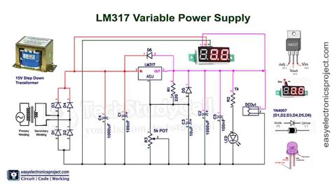 lm voltage regulator circuit electronics projects