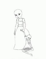 Coloring Doll Pages Annabelle Draw Easy sketch template