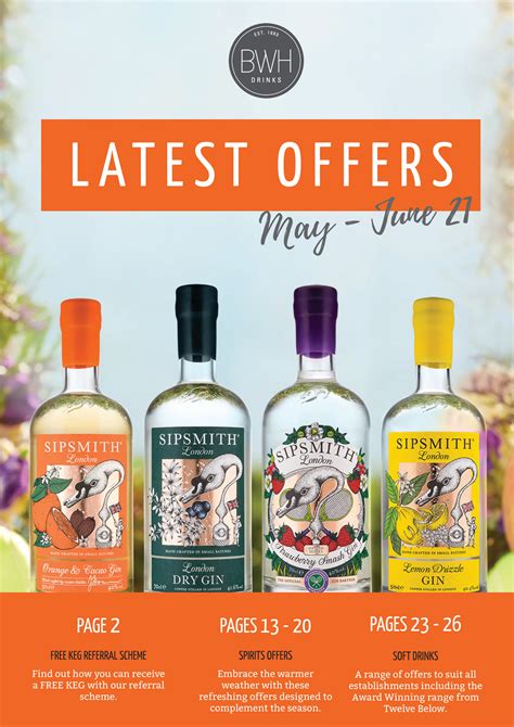 bwh drinks  june  latest offers page