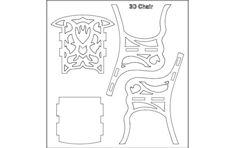 3d Chair Free Dxf File For Cnc Dxf Vectors File Free Download Vectors