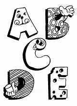 Alphabet Coloring Pages Letters Printable Fun Kids Sheet sketch template