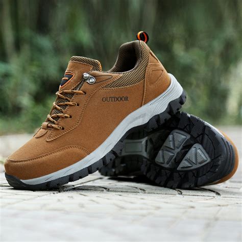 men hiking shoes suede leather waterproof outdoor
