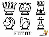 Ajedrez Chess Piezas Alfil Schachfiguren Imprimir Rey Yescoloring Jugando sketch template