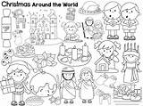 Christmas Around Coloring Pages Classroom Holidays Clever Freebie Preschool List Book Winter Cleverclassroomblog December sketch template