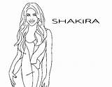 Shakira Colorare Colorier Acolore Coloritou sketch template