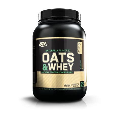 optimum nutrition  natural oats whey protein powder chocolate