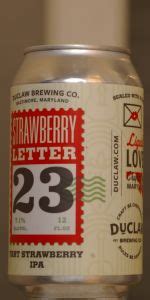 strawberry letter  duclaw brewing company beeradvocate