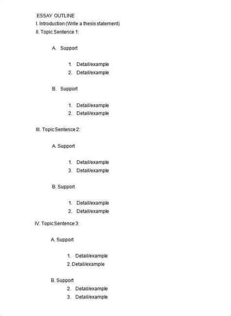 outline templates word excel  formats