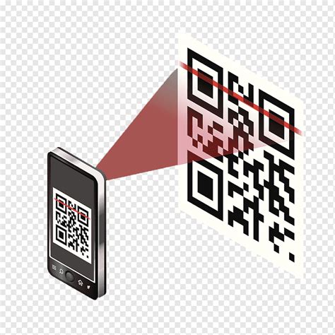 black smartphone displaying qr code qr code barcode scanners scanner illustration