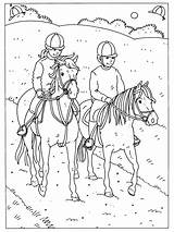 Kleurplaat Rijden Kleurplaten Samen Lekker Paard Paradijs Paardrijden sketch template