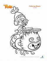 Coloring Trolls Pages Printable Movie Adult Dj Suki Sheets Party Kids Colouring Birthday Print Craft sketch template
