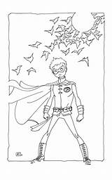 Damian Wayne Coloring Robin Pages Sketch Weekly Template sketch template