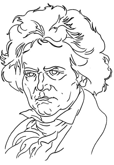 beethoven outline coloring pages  place  color