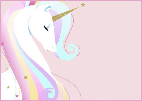 cute unicorn unicorn invitation template