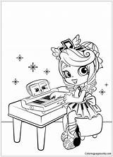 Pages Shopkin Coloring Doll Dolls sketch template
