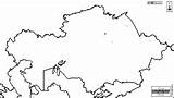Kazakhstan Maps Boundaries Blank Outline sketch template