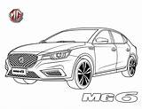Mg Coloring Pages Town Color Red Car sketch template