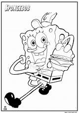 Fast Food Pages Coloring Getcolorings Spongebob sketch template