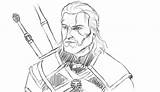 Geralt Rivia sketch template