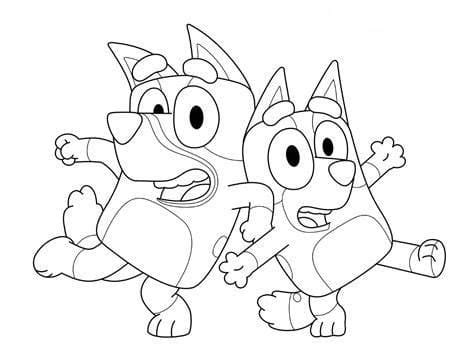 print bluey image outline coloring page  print  color