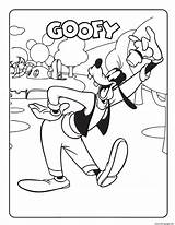 Coloring Disney Goofy Pages Printable Print Color sketch template