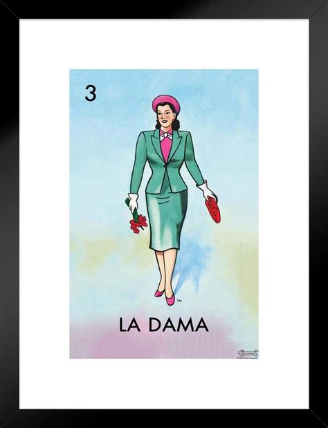 03 La Dama Woman Lady Loteria Card Mexican Bingo Lottery