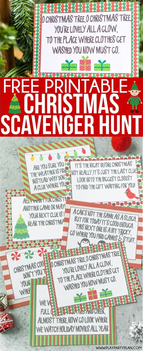 christmas scavenger hunt clues   house scavenger ideas