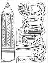 Writing Coloring Pages Doodles Printables Classroom sketch template