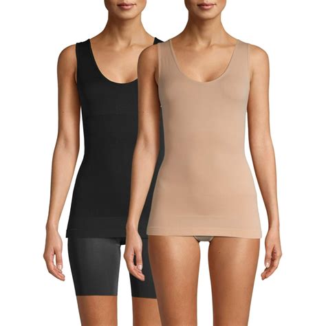 real comfort real comfort lucy  pack seamless basic shaping camisole tank walmartcom