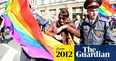 russian police arrest gay rights activists at may day