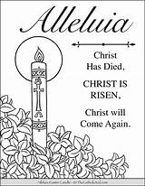 Alleluia Thecatholickid Candles Risen sketch template