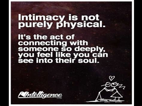 intimacy is not purely physical