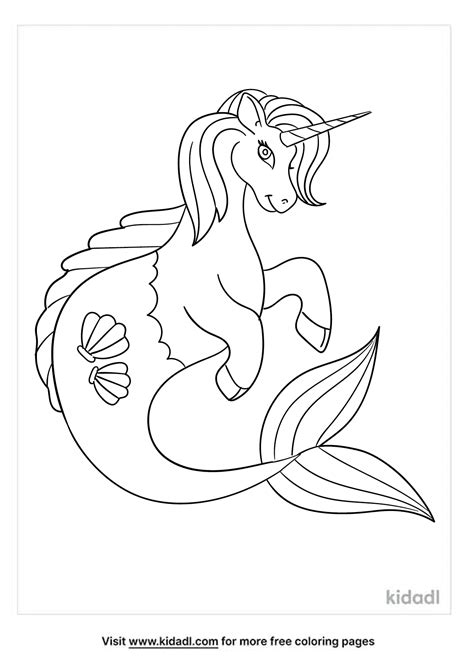 unicorn mermaid coloring page coloring page printables kidadl